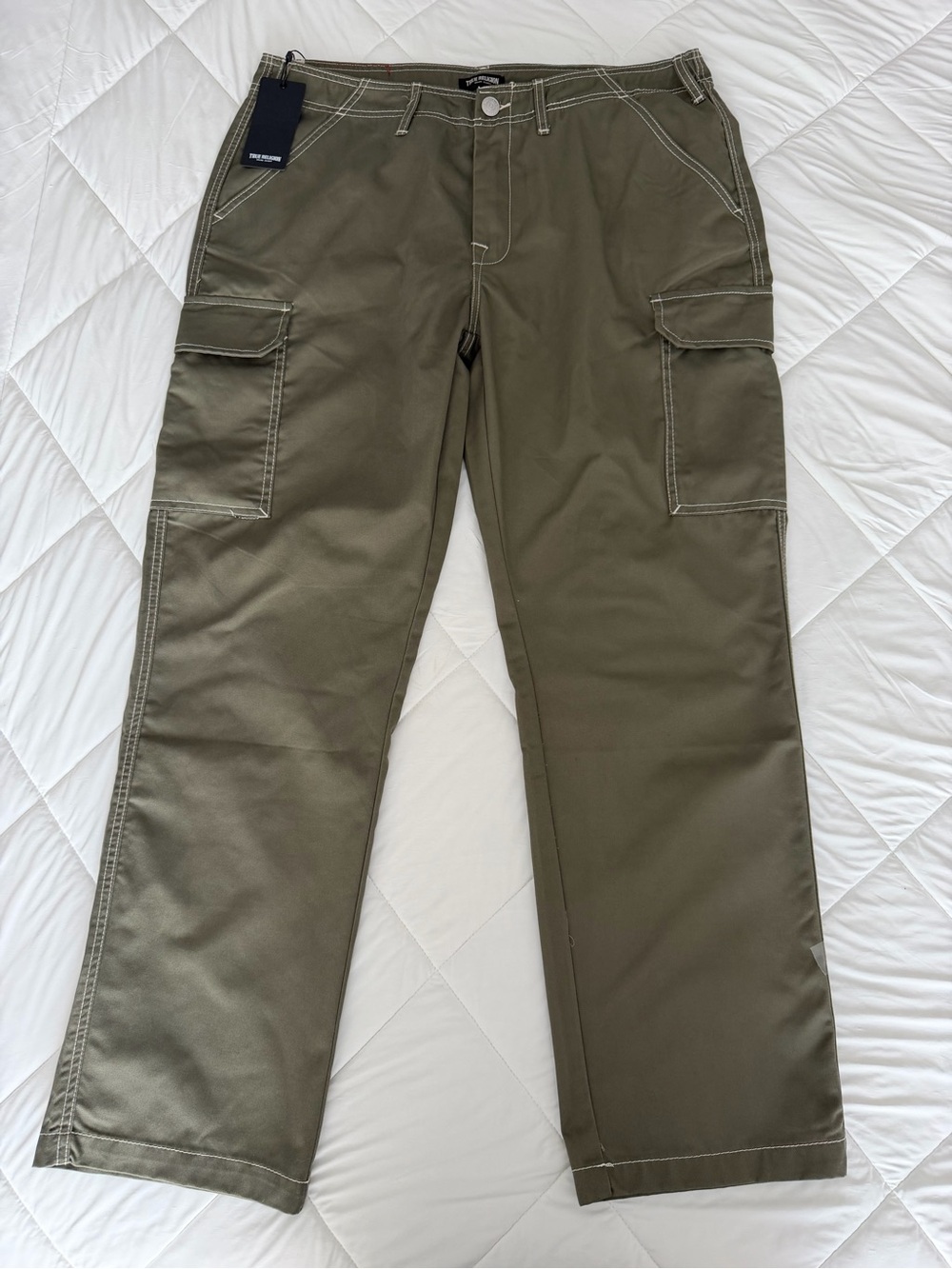 Men's Olive Cargo Pants - Durable Everyday Workwear